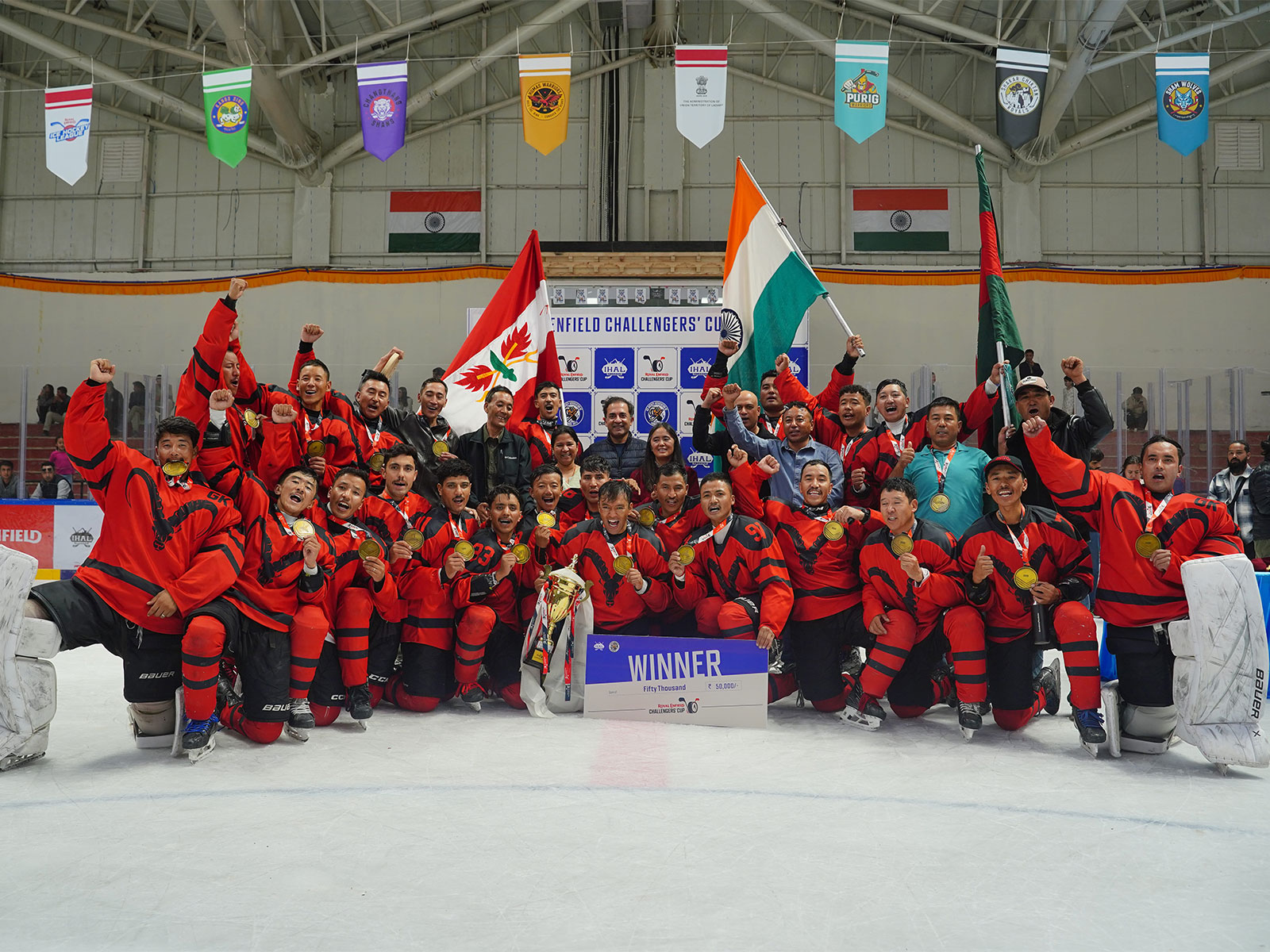 Indian Army Ice Hockey Team crowned champions of the inaugural Challengers' Cup
